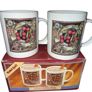Set of two Nobel Hall "Cherry Valley" mugs